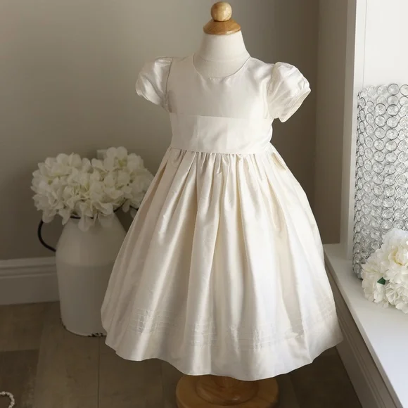 Ivory Flower Girl Dress 24 Months Designer Flower Girl Special Occasion Like New - Picture 5 of 9